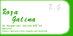 roza galina business card